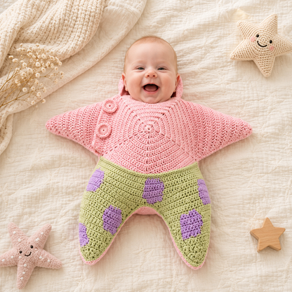 Baby Crochet Jumpsuit | Soft Hooded Suit