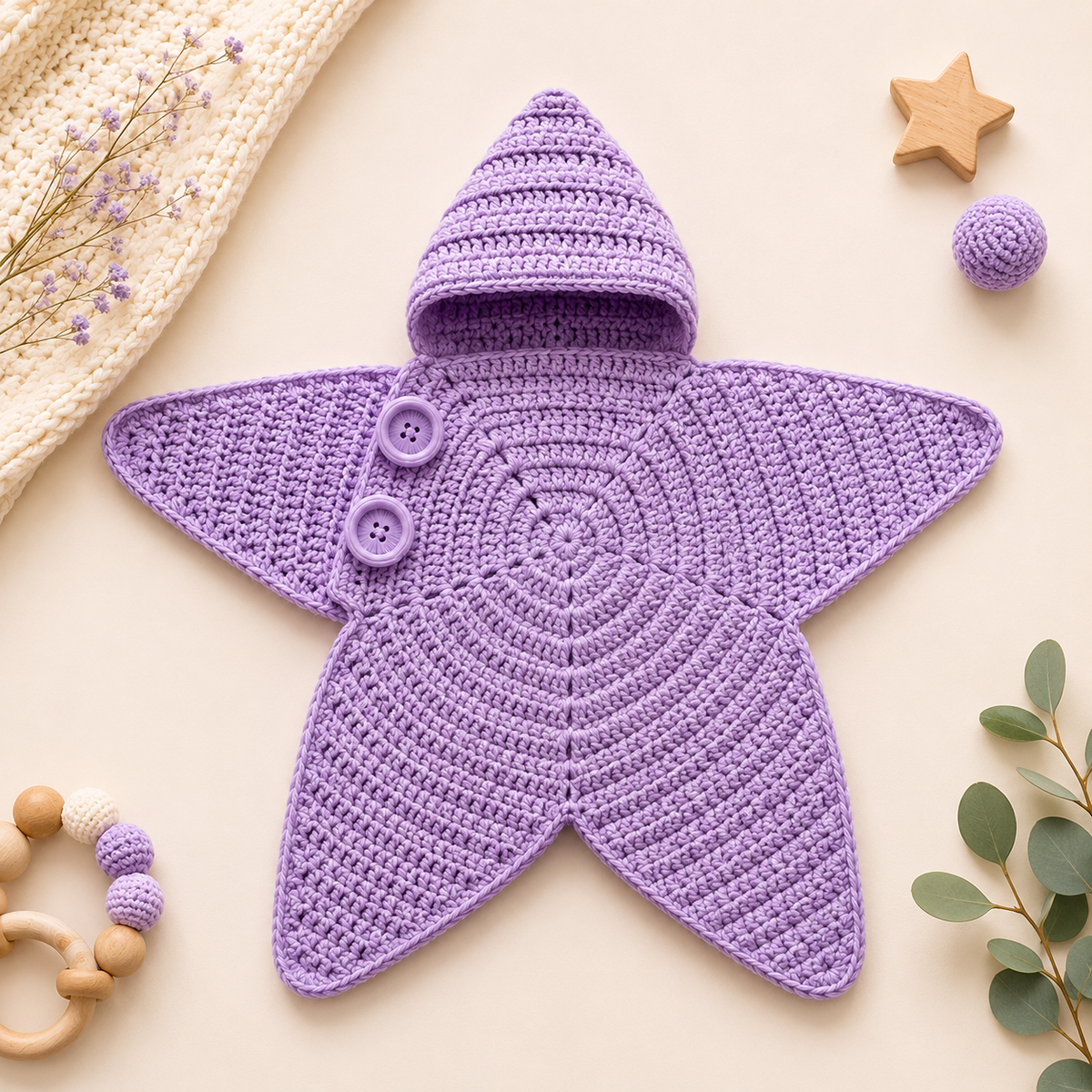 Baby Crochet Jumpsuit | Soft Hooded Suit
