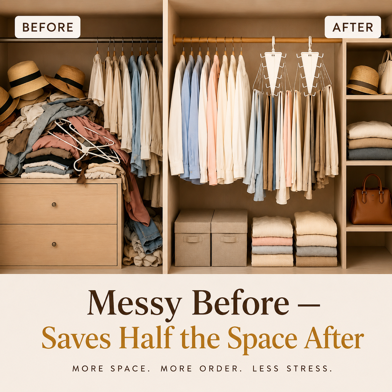 Pack of 3| 12-Hook V-Shape Hanging Rack | Space-Saving Closet Organizer