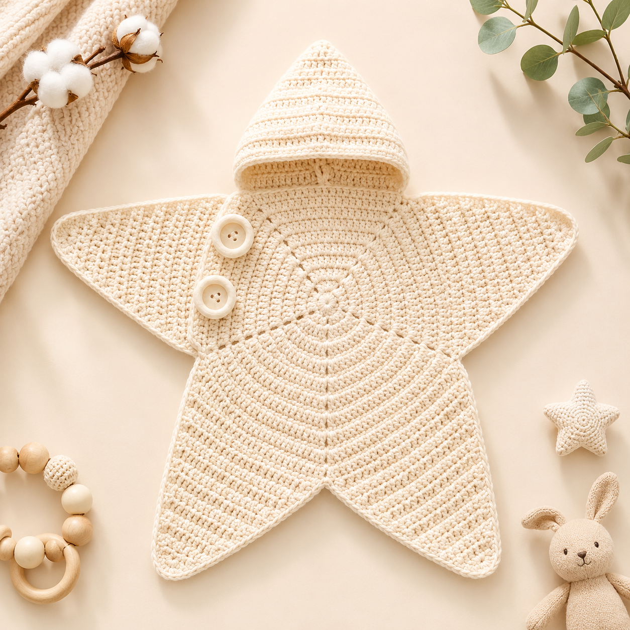 Baby Crochet Jumpsuit | Soft Hooded Suit