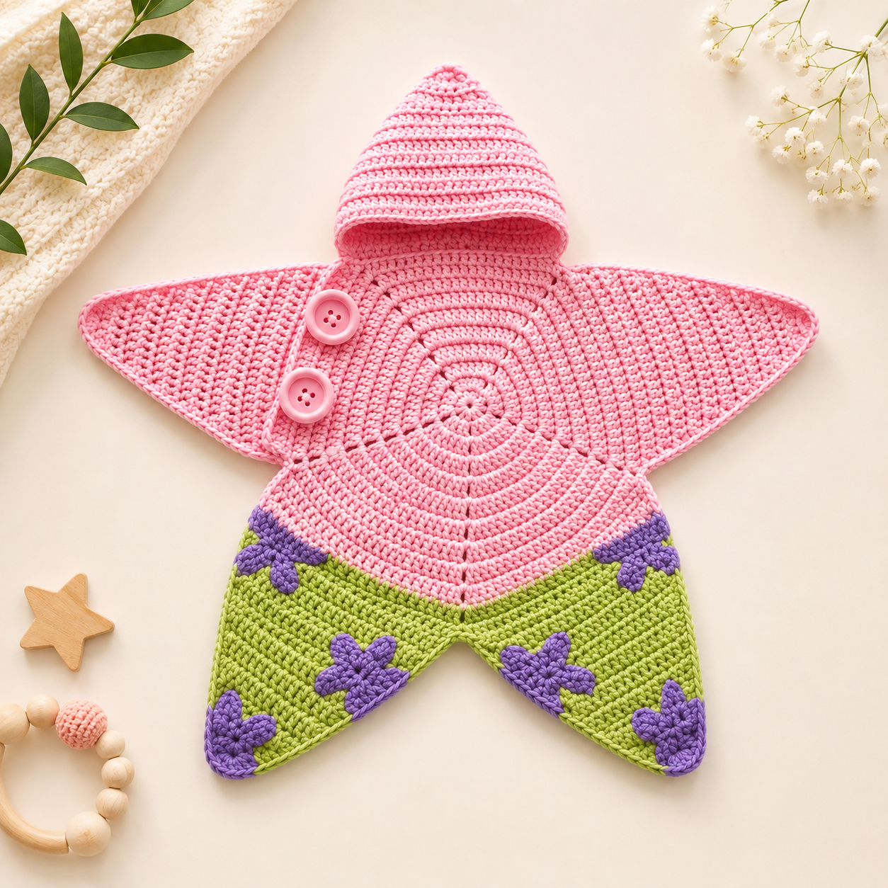 Baby Crochet Jumpsuit | Soft Hooded Suit